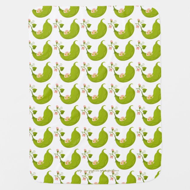 "Sweet Pea" Receiving Blanket (Front)