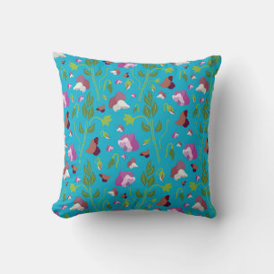 Sweet Pea Season Throw Pillow