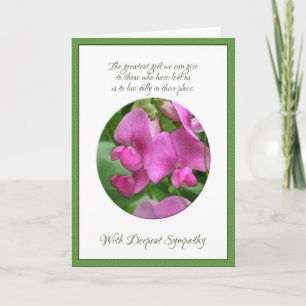Sweet Pea Sympathy Card