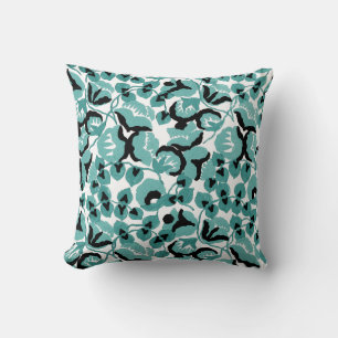 Sweet Pea (Teal) Fine Art Throw Pillow