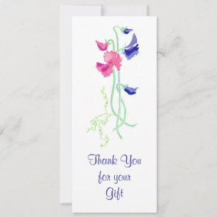 Sweet Pea 'Thank You' card