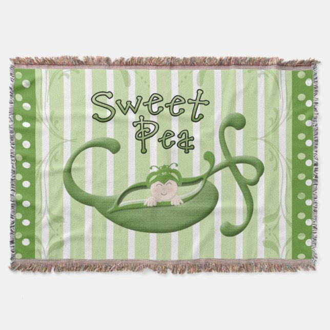 Sweet Pea Throw Blanket (Front)