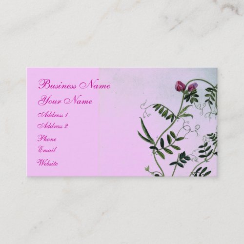 Sweet Pea Victorian Garden Business Card