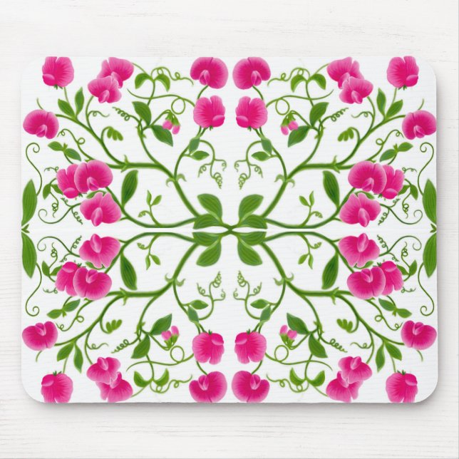 Sweet Pea Vines Mousepad (Front)