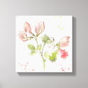 Sweet Pea watercolor Canvas Print