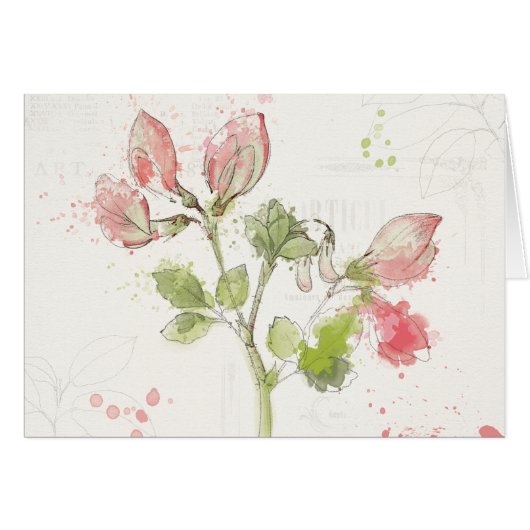 Sweet Pea watercolor Cards (Front Horizontal)
