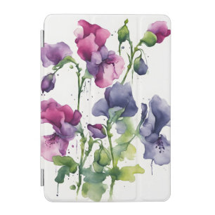 Sweet Pea - Watercolor flowers iPad Mini Cover