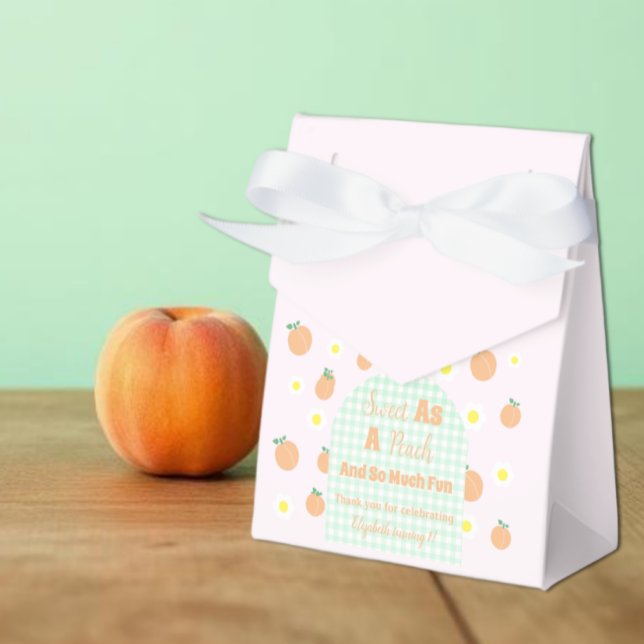 Sweet Peach 1st Birthday Favor Boxes (Creator Uploaded)