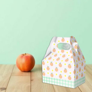 Sweet Peach 1st Birthday Favor Boxes