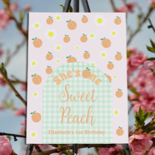 Sweet Peach 1st Birthday Foam Board