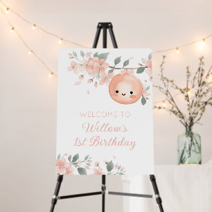 Sweet Peach 1st Birthday Foam Board