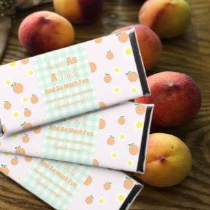 Sweet Peach 1st Birthday Hershey Bar Favors