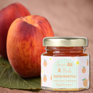 Sweet Peach 1st Birthday Honey Jar Favors