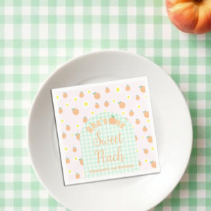 Sweet Peach 1st Birthday Napkins