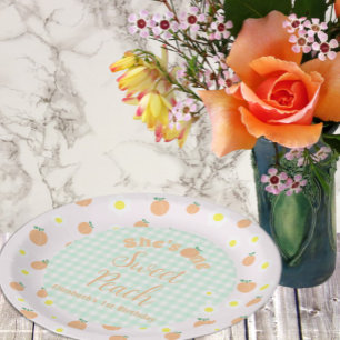 Sweet Peach 1st Birthday Paper Plates