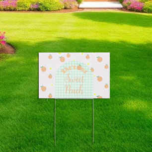 Sweet Peach 1st Birthday Sign