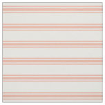 Sweet Peach and White Ticking Stripes Fabric