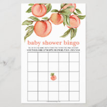 Sweet Peach Baby Shower Bingo Game