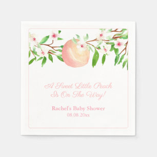 Sweet Peach Baby Shower Party Napkins