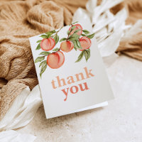 Sweet Peach Baby Shower Thank You Cards