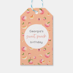 Sweet Peach Birthday Gift Tags