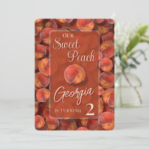 Sweet Peach Birthday Invitation