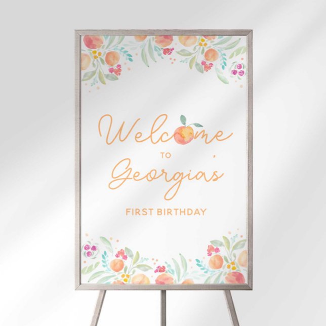 Sweet Peach Birthday Welcome Sign (Creator Uploaded)