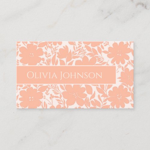 Sweet Peach Blossom Flowers Business Card