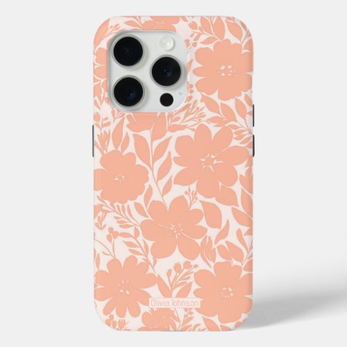 Sweet Peach Blossom Flowers iPhone 15 Pro Case