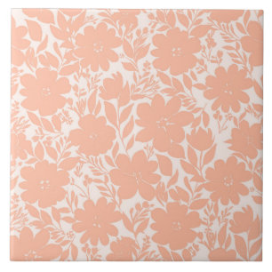 Sweet Peach Blossom Flowers Ceramic Tile