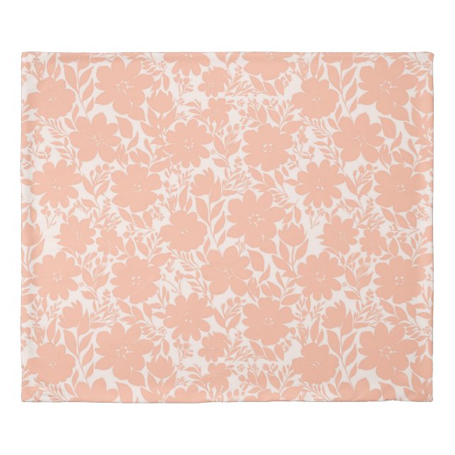 Sweet Peach Blossom Flowers Duvet Cover (Front)