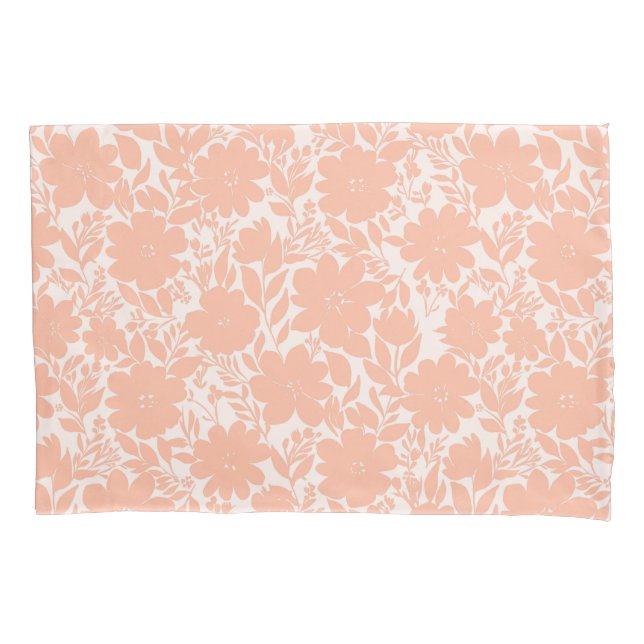 Sweet Peach Blossom Flowers Pillow Case (Front-Left)