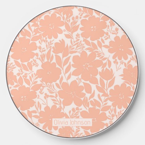 Sweet Peach Blossom Flowers Wireless Charger