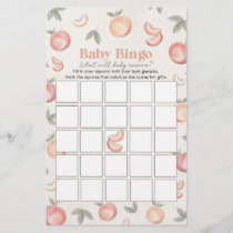 sweet peach boho baby bingo baby shower game