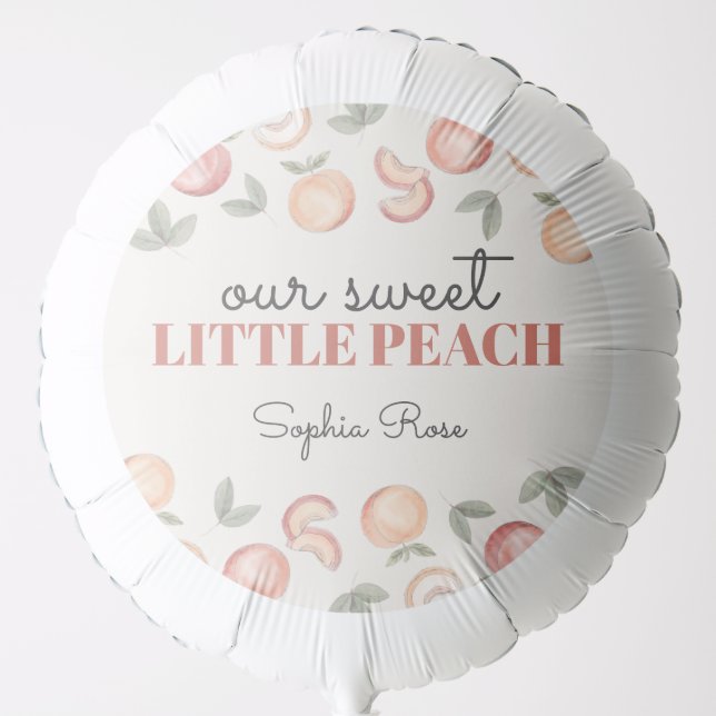 sweet peach boho birthday or baby shower balloon (Front)