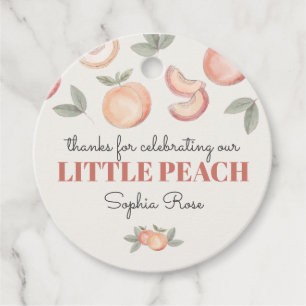 sweet peach boho birthday or baby shower favor tag