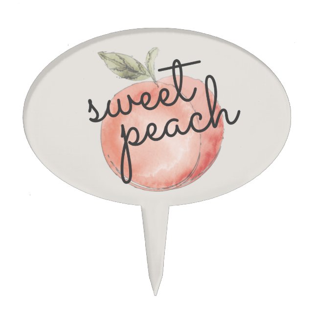 sweet peach boho cupcake topper (Front)