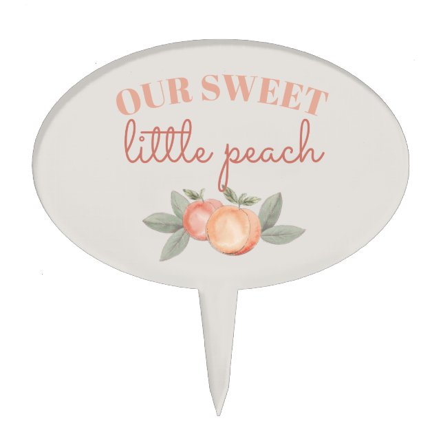 sweet peach boho cupcake topper (Front)