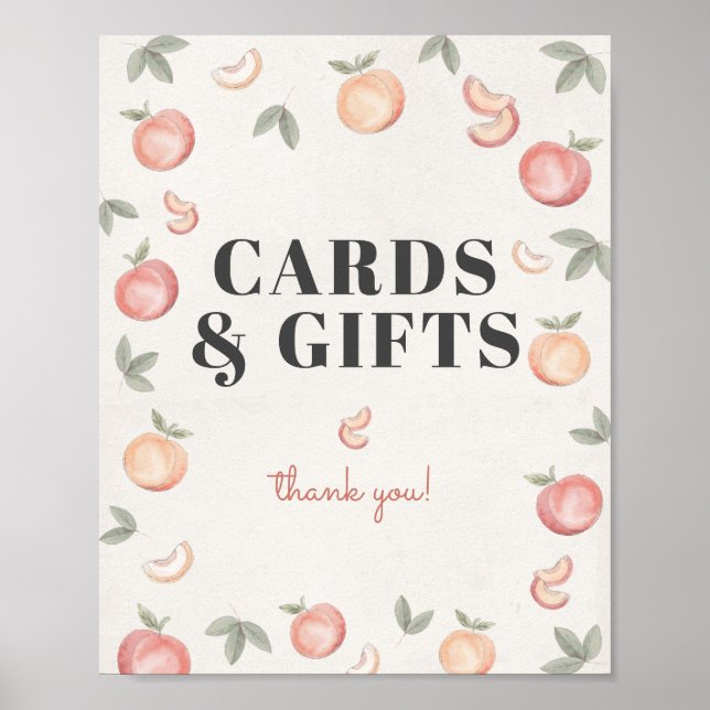 sweet peach cards and gifts sign (Front)