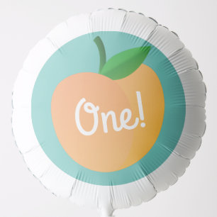 Sweet Peach Cute Fruit 1st Birthday Party Theme Balloon