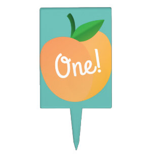 Sweet Peach Cute Fruit 1st Birthday Party Theme Cake Topper