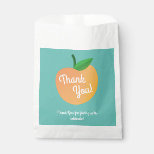 Sweet Peach Cute Fruit 1st Birthday Party Theme Favor Bag
