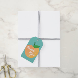 Sweet Peach Cute Fruit 1st Birthday Party Theme Gift Tags