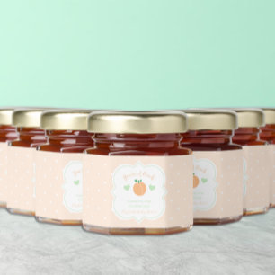 Sweet Peach Elegant Baby Shower Honey Jar Favors