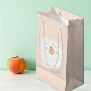 Sweet Peach Elegant Baby Shower Small Gift Bag