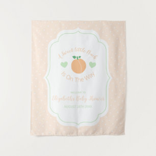Sweet Peach Elegant Baby Shower Tapestry