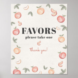 sweet peach favors sign