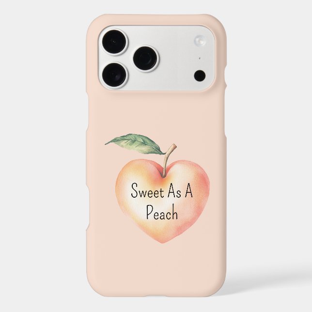 Sweet Peach Heart Fruit   iPhone Case (Back)