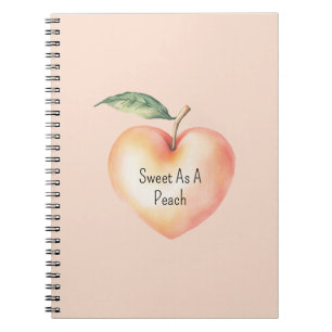 Sweet Peach Heart Fruit Notebook