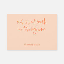 Sweet Peach Minimalist Girl First Birthday